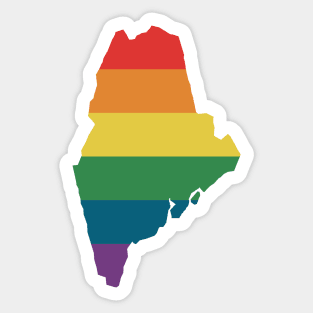 Maine State Rainbow Sticker